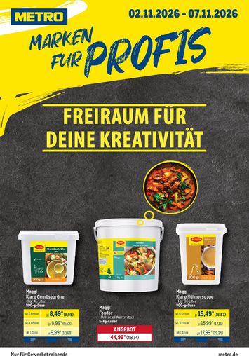 Prospekt METRO - Metro - Marken für Profis gültig ab 02.11. bis 07.11. - seite 1