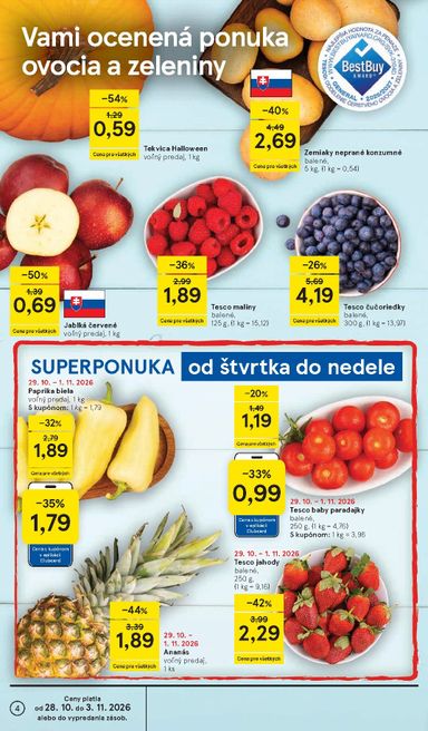 Leták Tesco - Tesco od 28.10. do 03.11. - strana 4