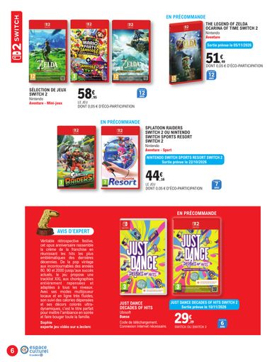 Catalogue E.Leclerc - E.Leclerc - Le guide jeu vidéo valable dès le 20/10 au 07/11 - page 6