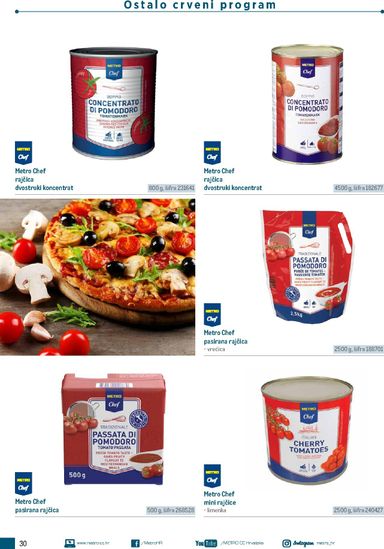 Katalog Metro - Metro - Poslovna rješenja - Pizzeria vrijedi od 06.07. do 31.12. - stranica 30