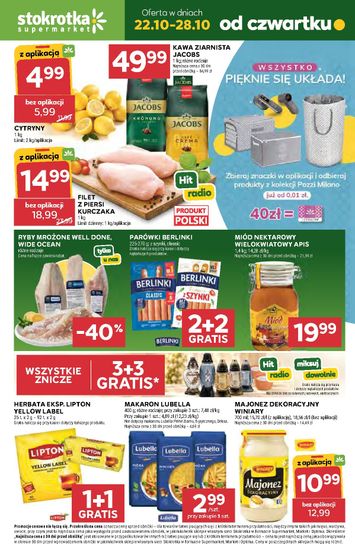 Gazetka Stokrotka - Stokrotka - Supermarket od 22.10. do 28.10. - strona 1