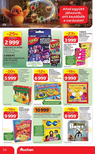 Akciós újság Auchan - Auchan Hipermarket érvényes 10.22.-tól 11.25.-ig - 34 oldal