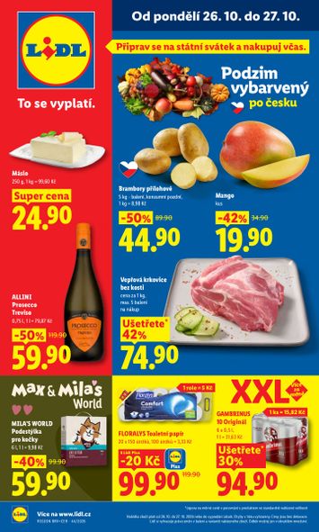 Leták Lidl - Lidl od 26.10. do 27.10. - strana 1
