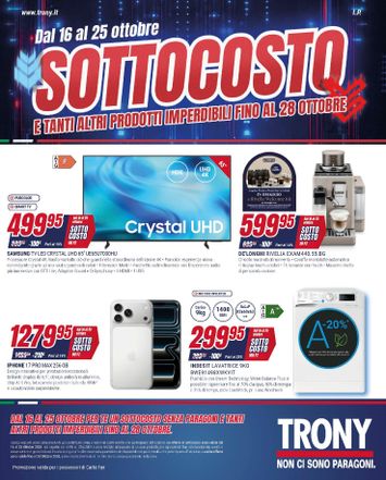 Volantino Trony - Trony valido dal 16/10 al 25/10 - pagina 1