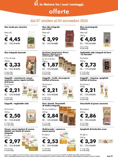 Volantino NaturaSì - NaturaSì valido dal 07/10 al 03/11 - pagina 30