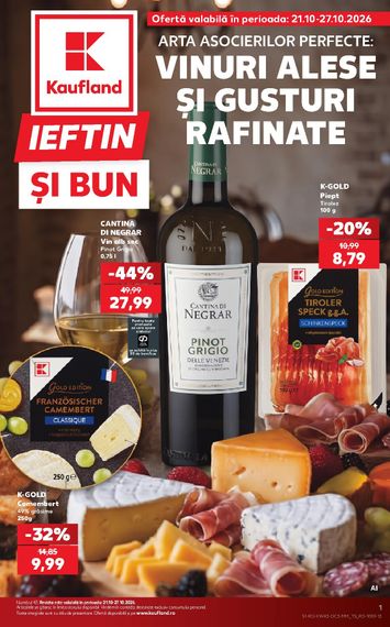 Catalogul Kaufland - Kaufland - Ieftin si bun de la 21.10. până la 27.10. - pagina 1