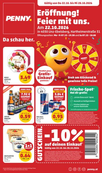PENNY-Flugblatt - PENNY - Linz-Ebelsberg gültig ab 22.10. bis 28.10. - seite 1