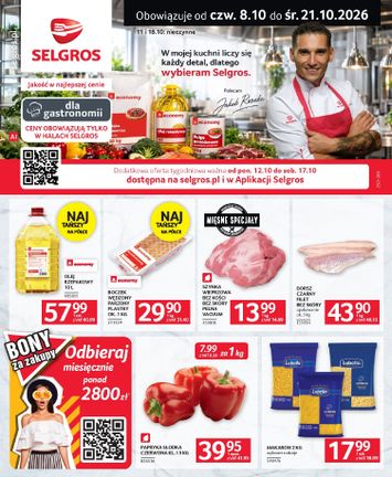 Gazetka Selgros - Selgros cash&carry - Oferta dla gastronomii od 08.10. do 21.10. - strona 1