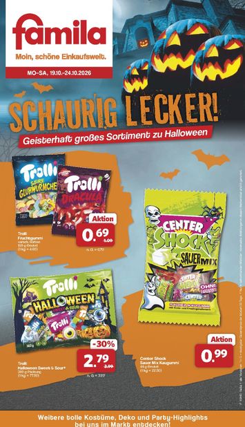 Prospekt Famila Nordwest - Famila Nordwest - Schaurig lecker gültig ab 19.10. bis 24.10. - seite 1