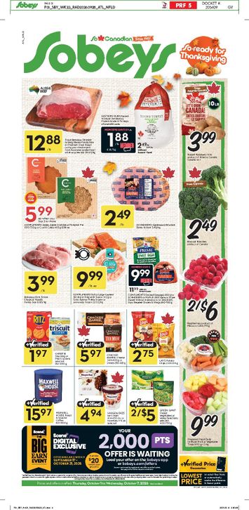 Flyer Sobeys - Sobeys valid since 10-01 until 10-07 - page 1
