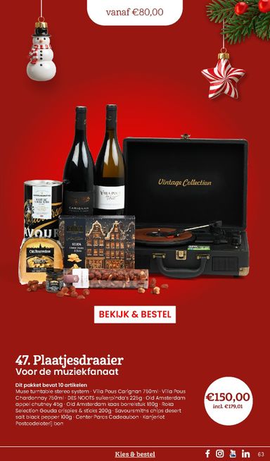 Folder Makro - Makro - Kerstpaketten catalogus van 20-10 tot 31-12 - side 63