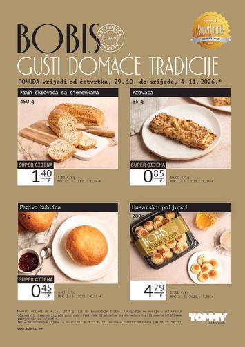 Katalog Tommy - Tommy - Bobis Super ponuda vrijedi od 29.10. do 04.11. - stranica 1