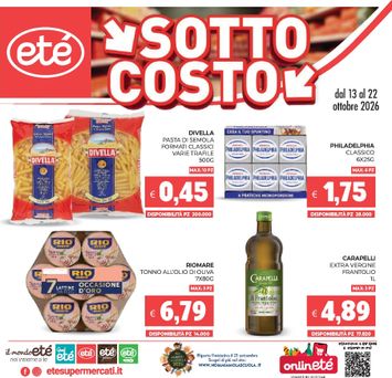 Volantino Eté - Eté valido dal 13/10 al 22/10 - pagina 1