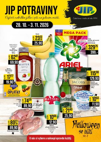 Leták JIP - JIP - České Budějovice, Most, Náchod, Sušice, Svoboda nad Úpou od 28.10. do 03.11. - strana 1