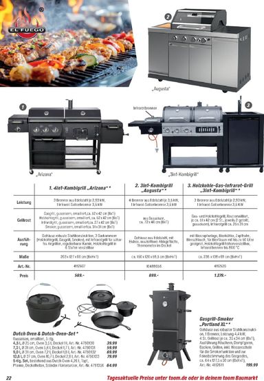 Prospekt toom - Toom - Grills & Zubehör gültig ab 01.03. bis 31.12. - seite 22