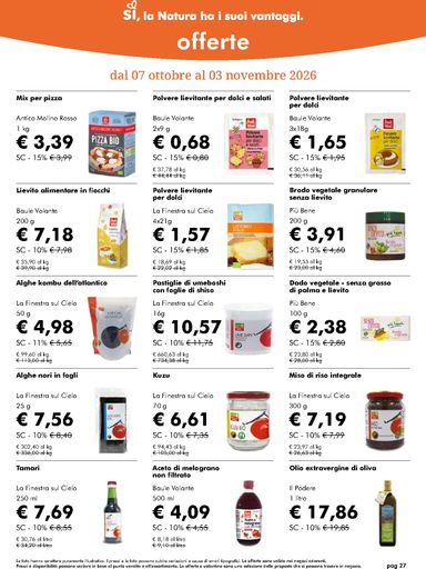 Volantino NaturaSì - NaturaSì valido dal 07/10 al 03/11 - pagina 27