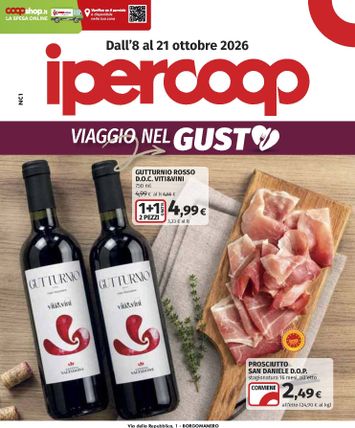 Volantino Ipercoop - Ipercoop - Viaggio Nel Gusto valido dal 08/10 al 21/10 - pagina 1