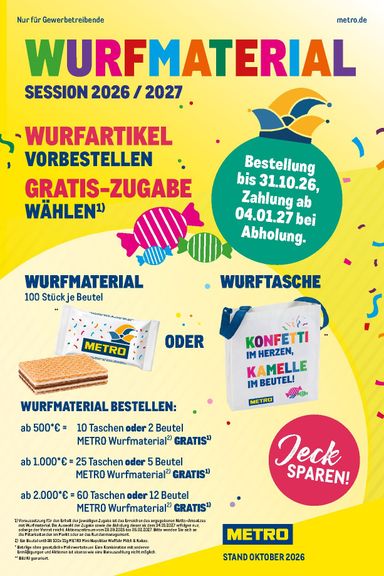 Prospekt METRO - Metro - Sonderartikel Vorverkaufspreise gültig ab 28.09. bis 31.10. - seite 3