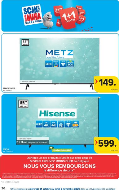 Folder Carrefour - Carrefour Hypermarchés van 21/10 tot 02/11 - side 36