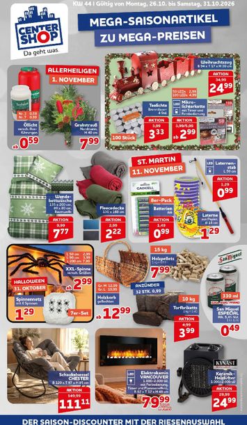 Prospekt Centershop - Centershop gültig ab 26.10. bis 31.10. - seite 1