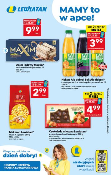 Gazetka Lewiatan - Lewiatan - Mamy to w apce od 15.10. do 21.10. - strona 1