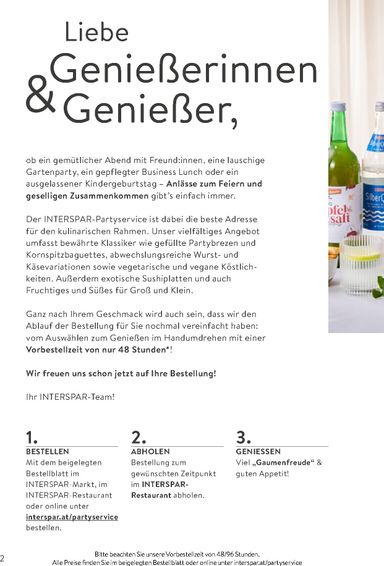 INTERSPAR-Flugblatt - INTERSPAR - Party Service gültig ab 01.03. bis 31.12. - seite 2