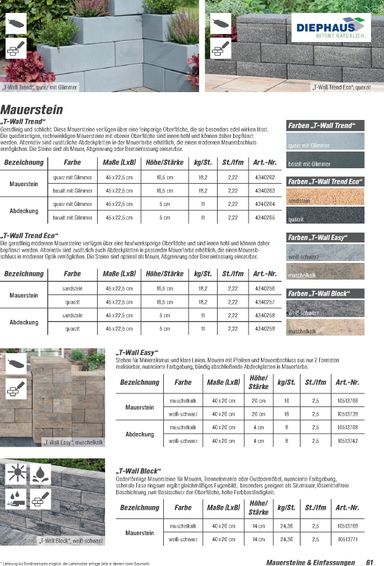 Prospekt toom - Toom - Gartenbaustoffe gültig ab 01.03. bis 31.12. - seite 61