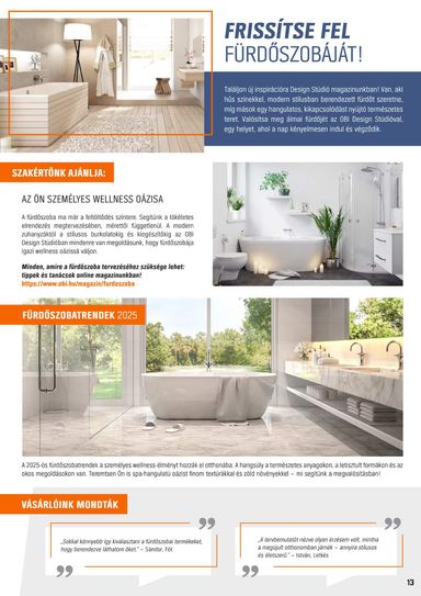 Akciós újság OBI - OBI - Designstúdió magazin érvényes 01.08.-tól 12.31.-ig - 13 oldal