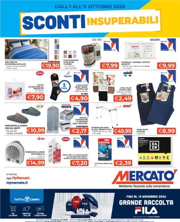 Volantino Mercatò - Mercatò - Sconti Insuperabili valido dal 01/10 al 11/10 - pagina 1