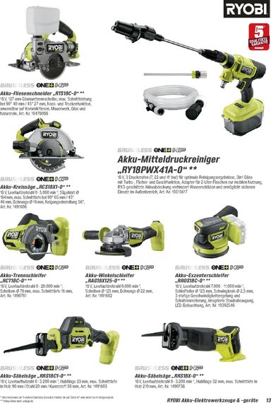 Prospekt toom - Toom - Maschinen gültig ab 13.04. bis 31.12. - seite 13