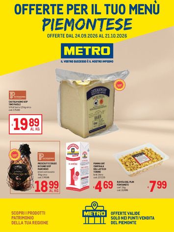 Volantino METRO - Metro - Piemonte valido dal 24/09 al 21/10 - pagina 1