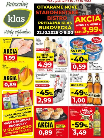 Leták Klas - Klas od 19.10. do 25.10. - strana 1