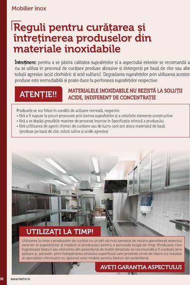 Catalogul Metro - Metro - Echipamente Profesionale pentru HoReCa de la 01.01. până la 31.12. - pagina 98