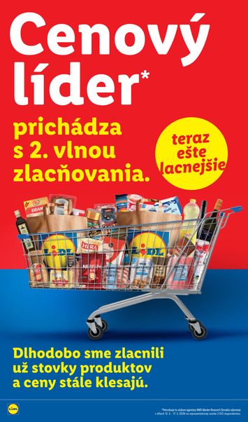 Leták Lidl - Lidl - Cenový líder zlacňuje od 05.02. do 31.12. - strana 1