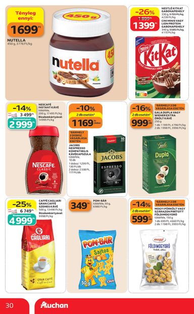 Akciós újság Auchan - Auchan Hipermarket érvényes 10.22.-tól 10.28.-ig - 30 oldal