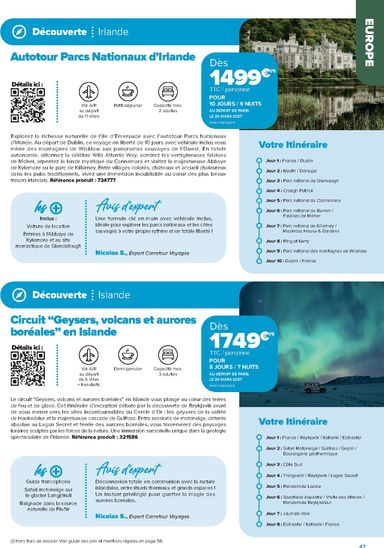 Catalogue Carrefour - Carrefour - Séjours & Circuits valable dès le 14/08 au 31/03 - page 47