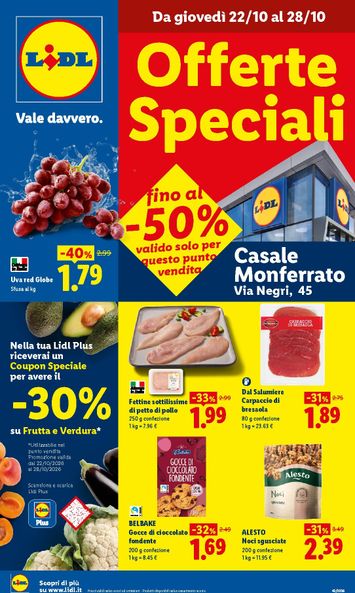 Volantino Lidl - Lidl - Casale Monferrato valido dal 22/10 al 28/10 - pagina 1