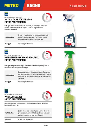 Volantino METRO - Metro - Catalogo Detergenza valido dal 04/06 al 04/06 - pagina 40