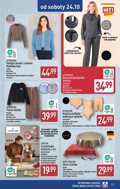 Gazetka ALDI - ALDI - Artykuły przemysłowe i tekstylia od 21.10. do 24.10. - strona 13