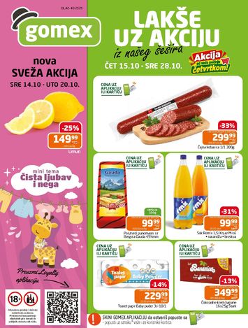 Katalog Gomex - Gomex od 15.10 do 28.10 - strana 1