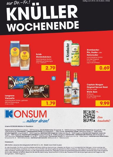 Prospekt Konsum Hagenow - Konsum Hagenow gültig ab 26.10. bis 30.10. - seite 8