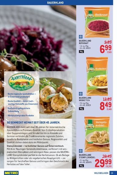 METRO-Flugblatt - Metro - Wild Spezial gültig ab 17.09. bis 25.11. - seite 13