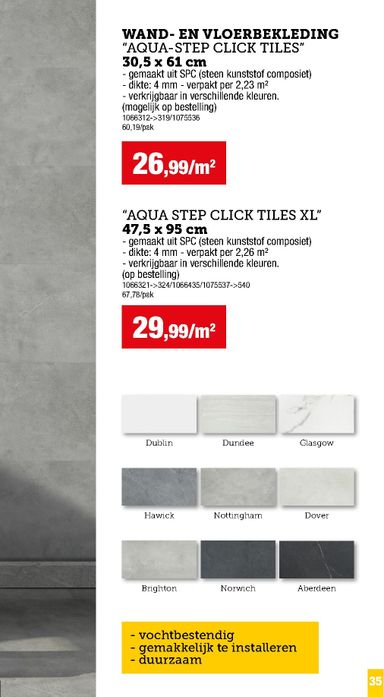 Folder Hubo - Hubo - Vloer- en wandbekleding van 03/09 tot 03/09 - side 35