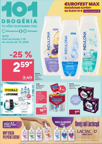 Leták 101 Drogéria - 101 Drogerie od 07.10. do 20.10. - strana 1
