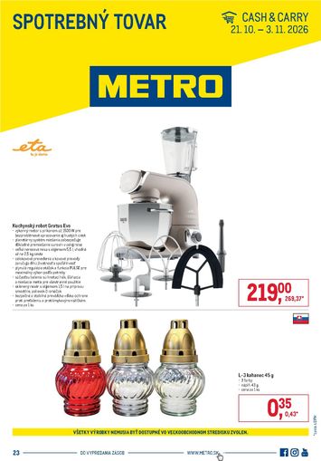 Leták METRO - Metro - Spotrebný tovar od 21.10. do 03.11. - strana 1