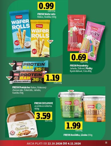 Leták FRESH - Fresh Východné Slovensko od 22.10. do 04.11. - strana 31