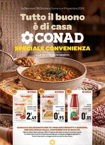 Volantino Spazio Conad - Spazio Conad - Tutto il buono è di casa valido dal 28/10 al 08/11 - pagina 1