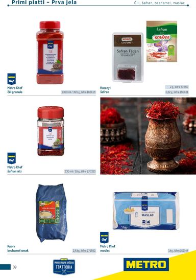 Katalog Metro - Metro - Poslovna rješenja - Trattoria vrijedi od 04.03. do 31.12. - stranica 39