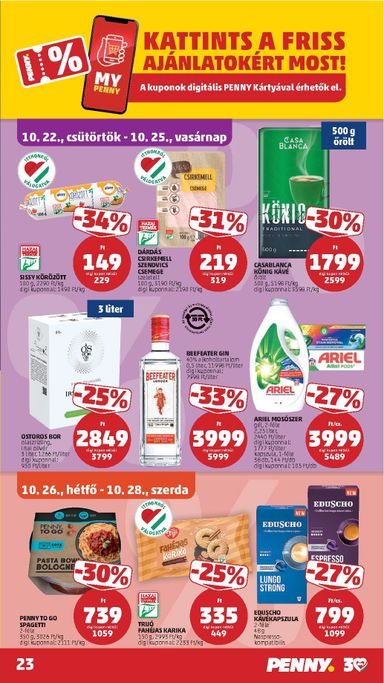 Akciós újság PENNY - PENNY érvényes 10.22.-tól 10.28.-ig - 27 oldal