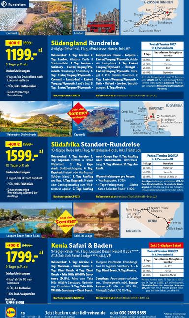 Prospekt Lidl - Lidl - Reise-Highlights gültig ab 30.09. bis 31.10. - seite 16